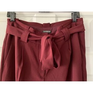 Like New! High Waisted Belted Paperbag Ankle Pant
